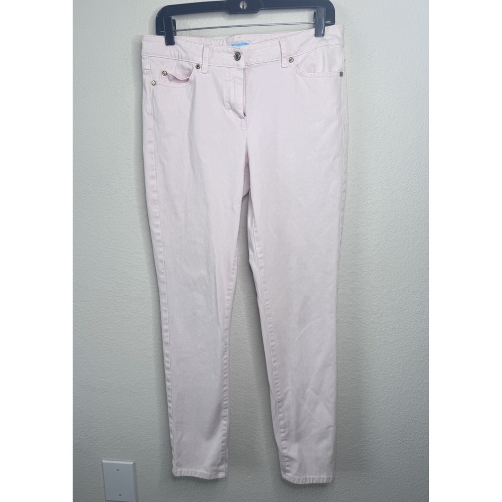 J. McLaughlin Stretch Skinny Jeans Womens 10 33x31" Light Pink Summer Preppy Y2K